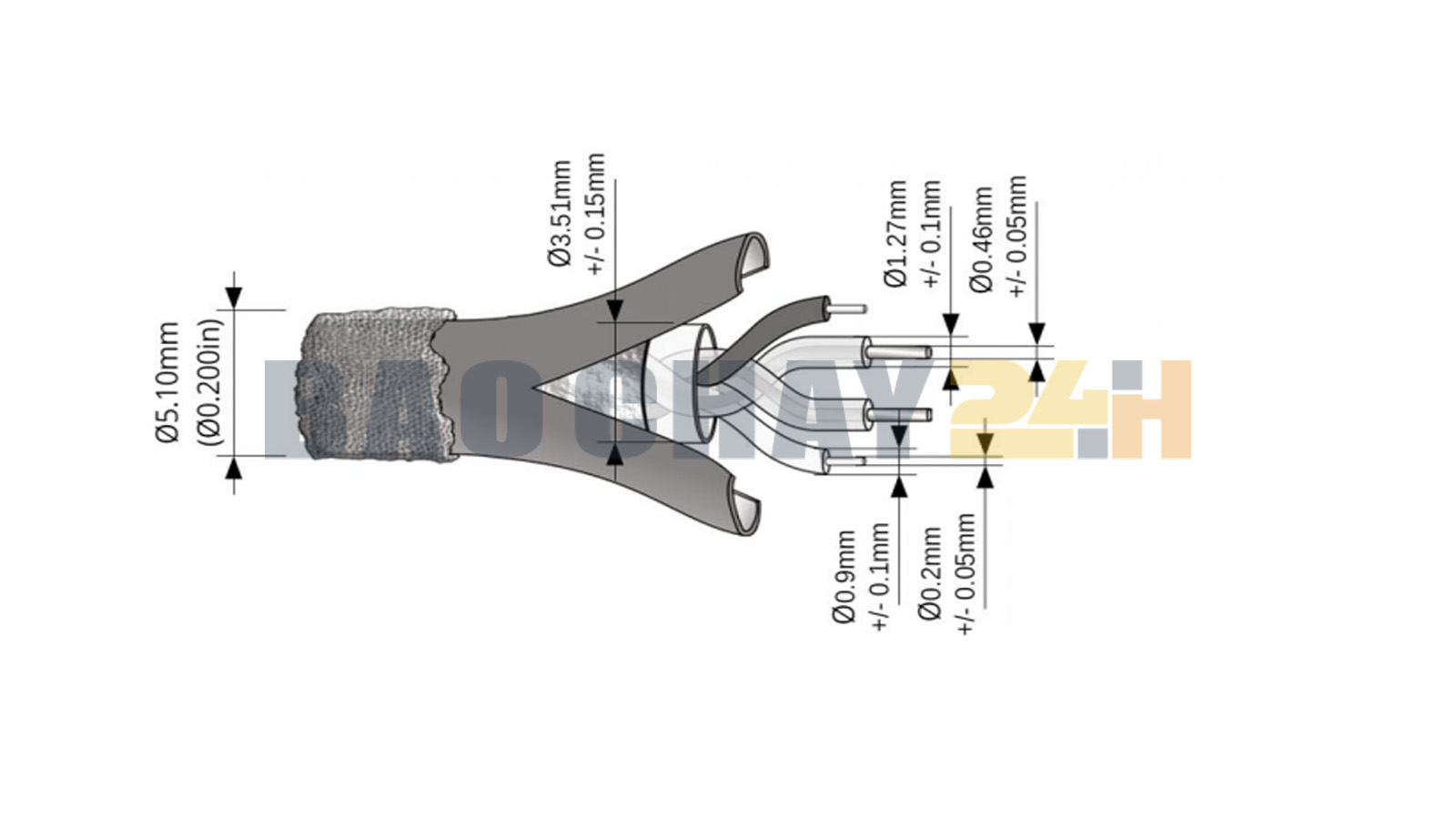 AASS-0100 Dây cảm biến nhiệt tuyến tính Carrier bọc thép không gỉ (LHD)