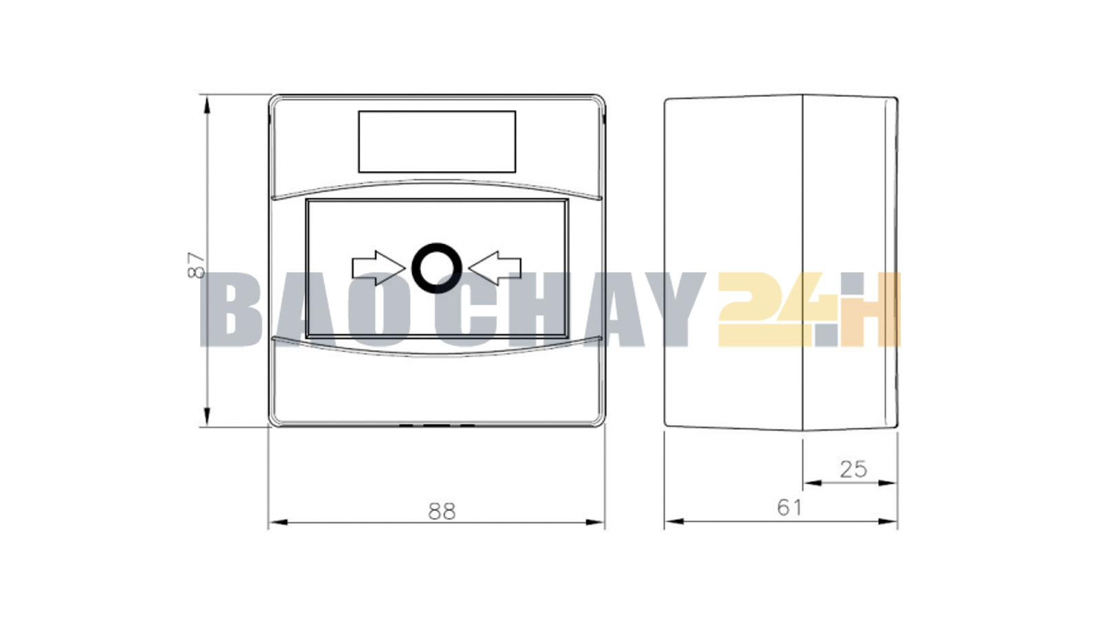 Axis-CP Nút nhấn báo cháy khẩn cấp Advanced chuẩn EN