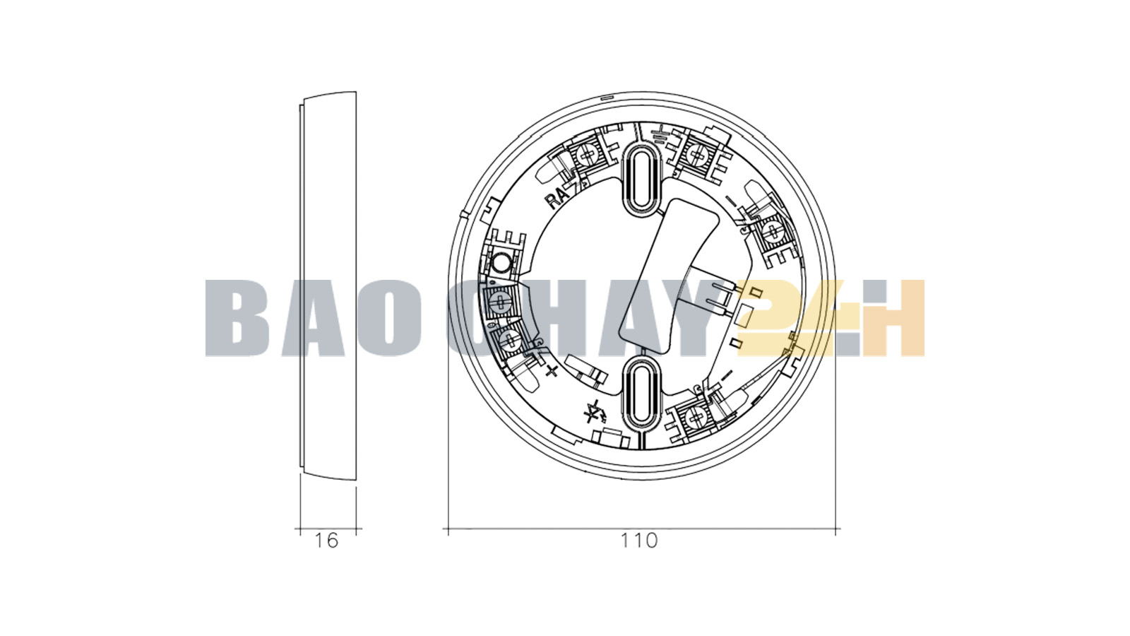 Axis-MB Đế gắn đầu báo Advanced Axis chuẩn EN