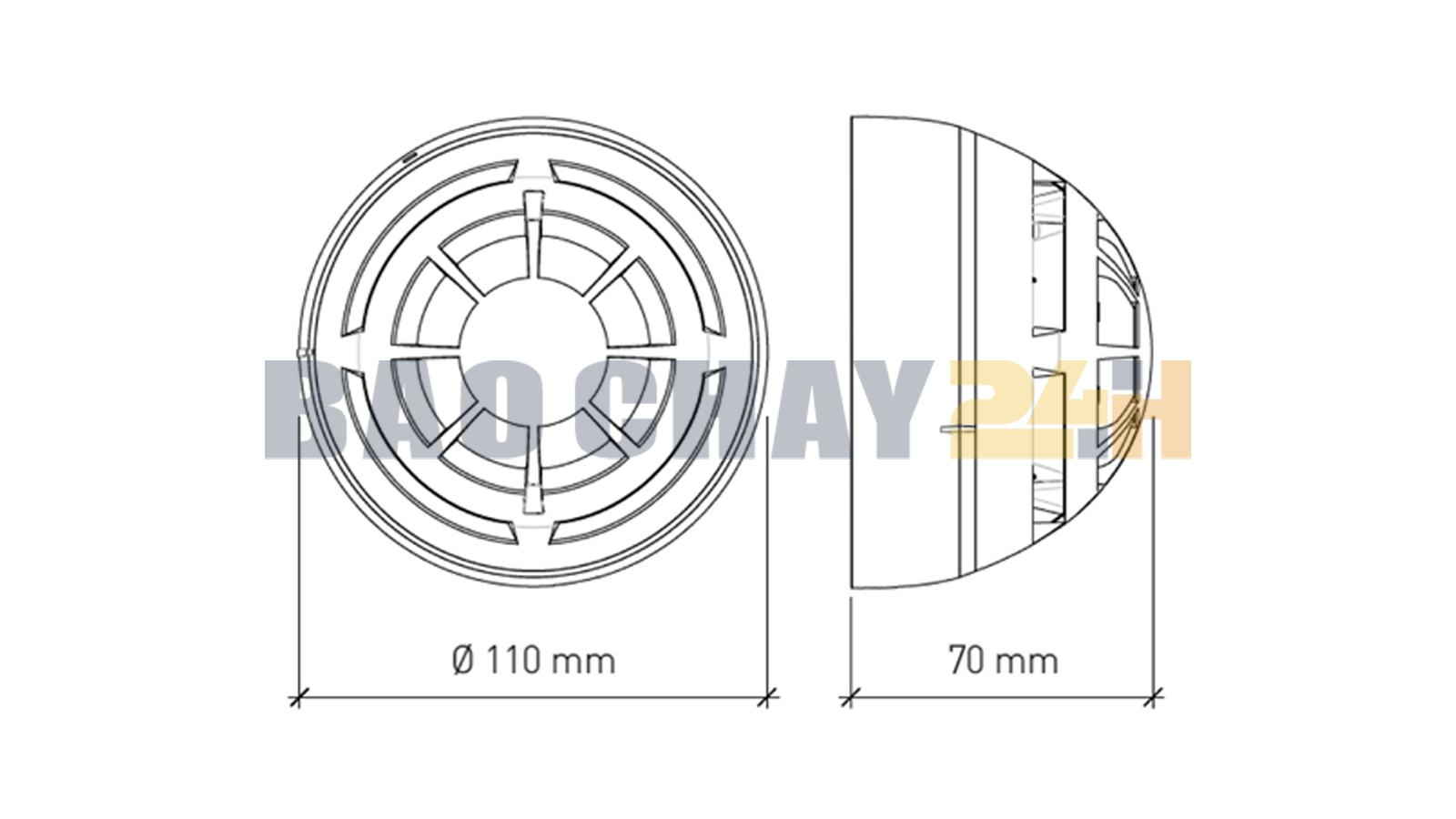Axis-ROP Đầu báo nhiệt không dây Advanced Legacy