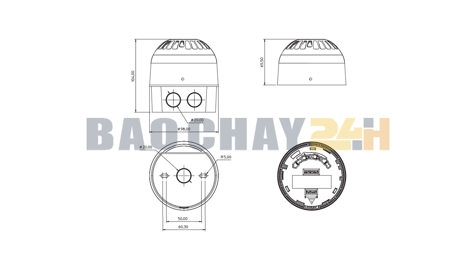 58000-005APO Còi, đèn chớp báo cháy Apollo Discovery