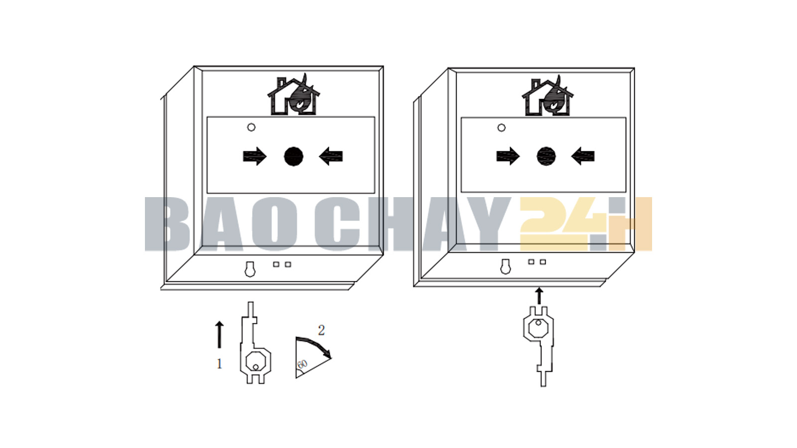 DC-9204E Nút nhấn báo cháy khẩn cấp loại thường GST