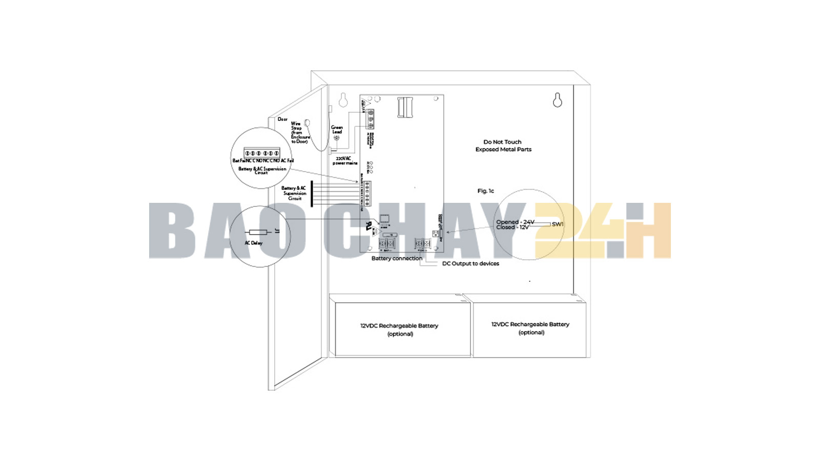 FN-1024X-R/220V Bộ nguồn phụ 220V AC-24V DC-10A