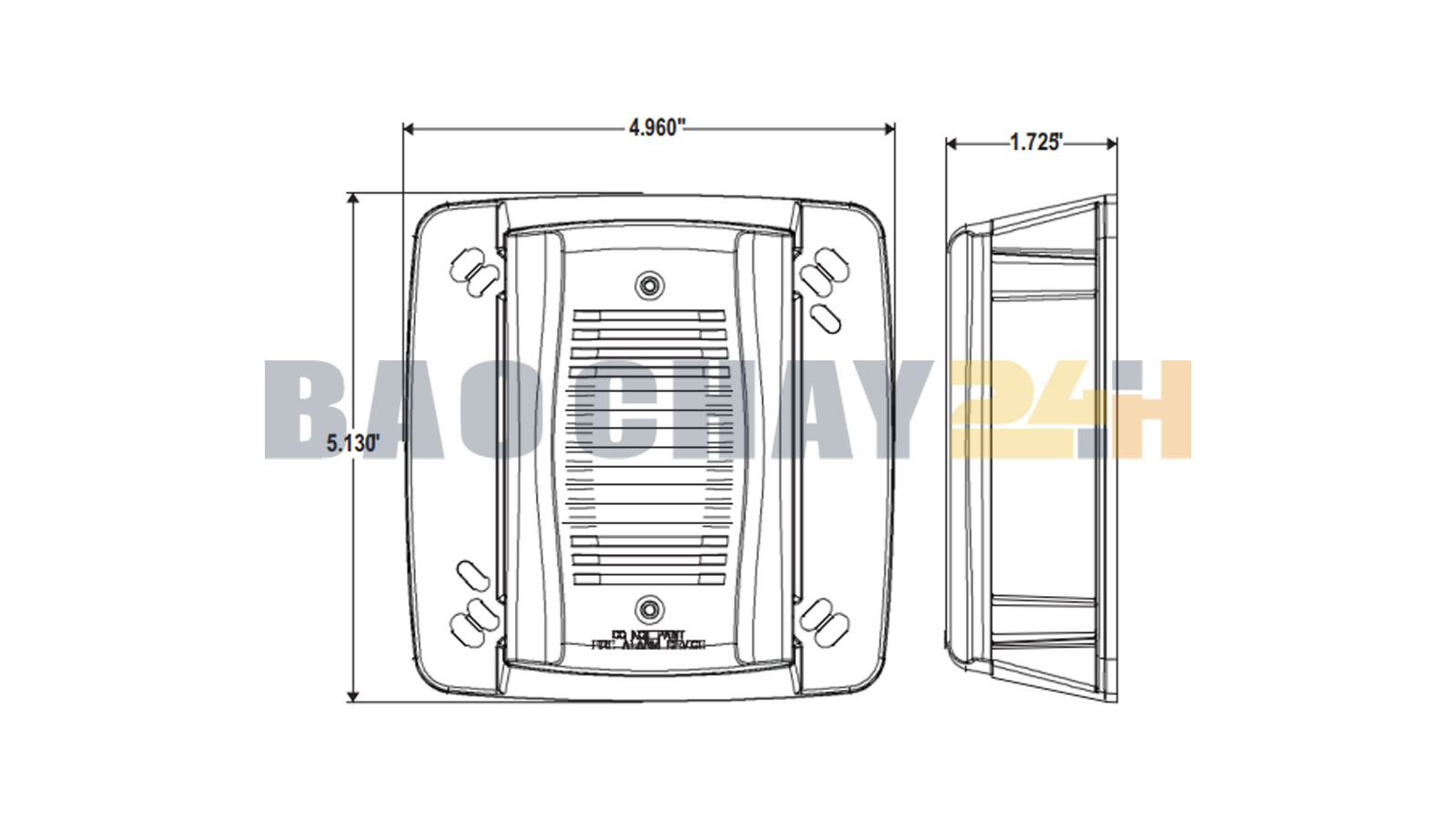 MHR-1 Còi báo cháy loại thường System Sensor thuộc dòng thiết bị cảnh báo cháy bao gồm còi báo cháy, đèn chớp báo cháy và còi kết hợp đèn của Honeywell