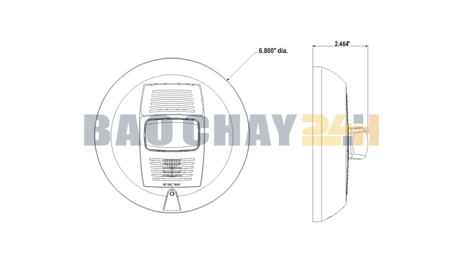 SYS-HS-C Còi đèn báo cháy kết hợp loại gắn trần System Sensor thuộc dòng thiết bị cảnh báo cháy bao gồm còi báo cháy, đèn chớp báo cháy và còi kết hợp đèn của Honeywell