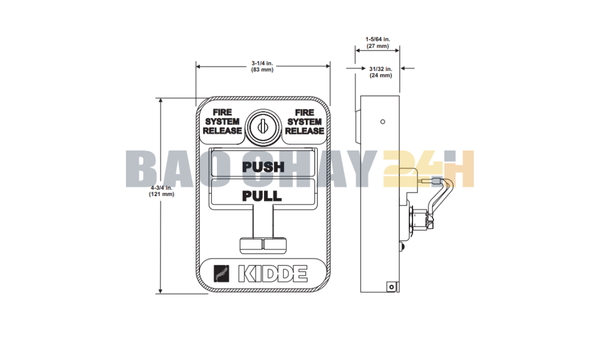 84-330001-001 Nút gạt xả khí tác động kép KIDDE FENWAL là giải pháp đột phá trong tình huống khẩn cấp: một “bộ xả khí khẩn cấp” cho phép con người chủ động kích hoạt hệ thống chữa cháy