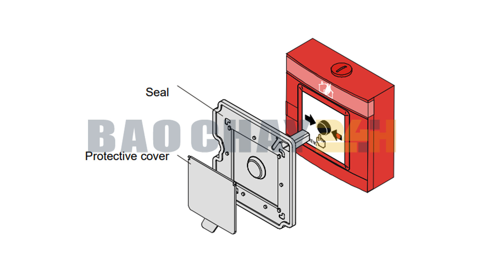DM1103 Nút nhấn báo cháy khẩn cấp loại chịu nước Siemens được thiết kế để kích hoạt báo động cháy hoặc hệ thống chữa cháy một cách nhanh chóng và đáng tin cậy