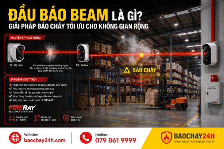 Đầu Báo Beam Là Gì? Giải Pháp Báo Cháy Tối ƯU Cho Không Gian Rộng