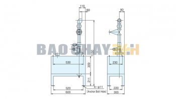 FH100 Trụ chữa cháy bọt Foam độc lập dạng hở Nittan